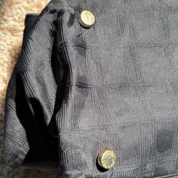 Chanel New Travel Line Tote MM Bag Nylon Jacquard Leather Black - Picture 8 of 16